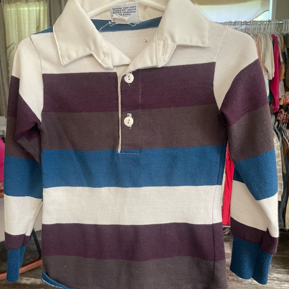 Vintage “Billy the Kid “Blue and Purple Long Sleeve Tee, Great Condition